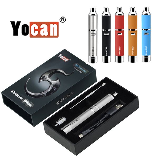 Yocan Evolve Plus Kit Воск травяной вапорайзер 1100mAh Обновленный vape pen сухая трава Vaporizers Pen Двойная кварцевая катушка и сигаретный пар сигарет
Yocan Evolve Plus Kit Воск травяной вапорайзер 1100mAh Обновленный vape pen сухая трава Vaporizers Pen Двойная кварцевая катушка и сигаретный пар сигарет