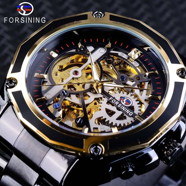 forsining steampunk style men's skeleton watches black automatic men's watch luminous hands horloges mannen, Slivery;brown
forsining steampunk style men's skeleton watches black automatic men's watch luminous hands horloges mannen, Slivery;brown