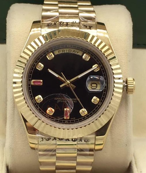 Luxury 41mm day date ii pre ident mechanical men wri t watch 218238 18k yellow gold fact ruby baguette dial automatic movement watche
Luxury 41mm day date ii pre ident mechanical men wri t watch 218238 18k yellow gold fact ruby baguette dial automatic movement watche
