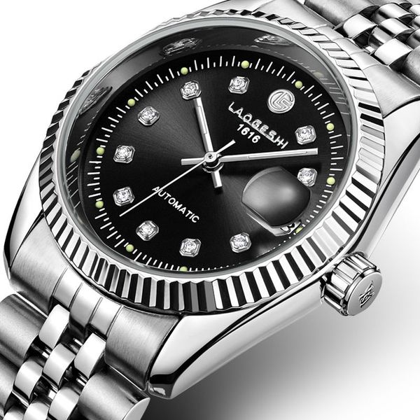 new laogeshi fashion leisur antique men diamond vintage calendar luminous steel strip waterproof automatic through bottom mechanical watches, Slivery;brown
new laogeshi fashion leisur antique men diamond vintage calendar luminous steel strip waterproof automatic through bottom mechanical watches, Slivery;brown