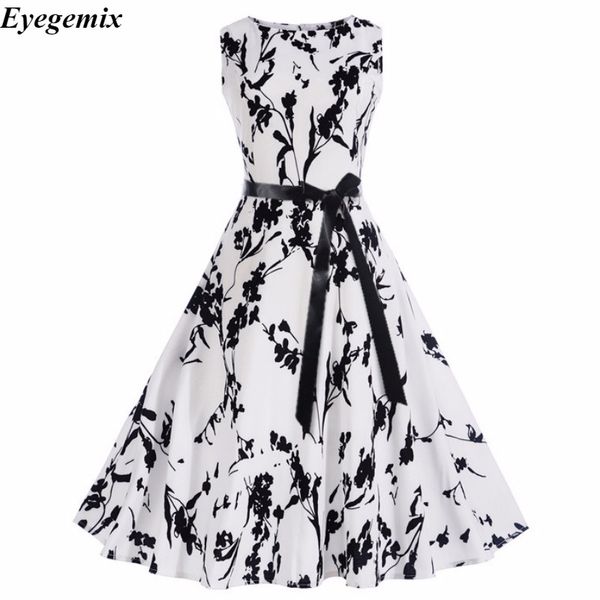 summer dress 2018 black white floral print women hepburn 50s 60s retro rockabilly vintage dress party casual runway plus size, Black;gray
summer dress 2018 black white floral print women hepburn 50s 60s retro rockabilly vintage dress party casual runway plus size, Black;gray