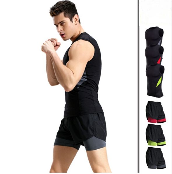 vest shorts running sets sports suit men's fitness clothing quick-drying breathable tight training sleeveless basketball suit, Black;blue
vest shorts running sets sports suit men's fitness clothing quick-drying breathable tight training sleeveless basketball suit, Black;blue