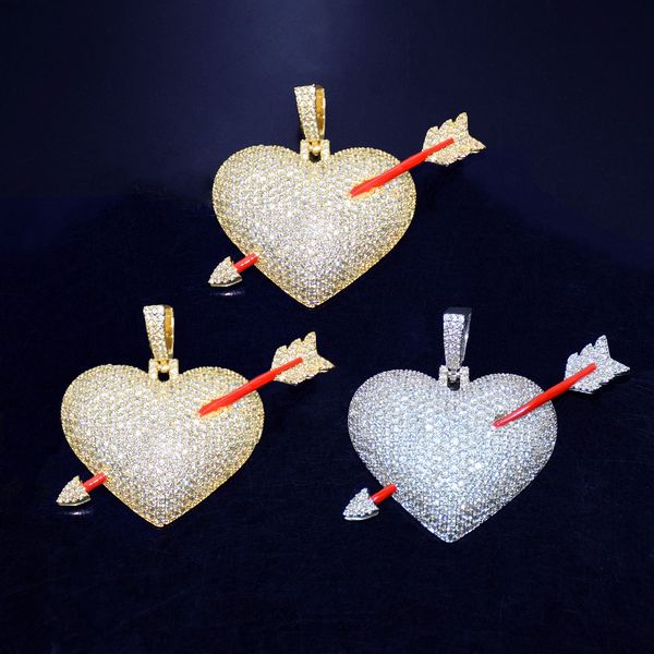 tarrow heart love necklace & pendant iced out with 5mm tennis chain gold color bling cubic zircon men's hip hop jewelry for gift, Silver
tarrow heart love necklace & pendant iced out with 5mm tennis chain gold color bling cubic zircon men's hip hop jewelry for gift, Silver
