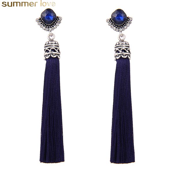 new fashion boho ethnic crystal beads long tassel drop earrings ethnic style dangle earring for women wholesale jewelry, Golden
new fashion boho ethnic crystal beads long tassel drop earrings ethnic style dangle earring for women wholesale jewelry, Golden