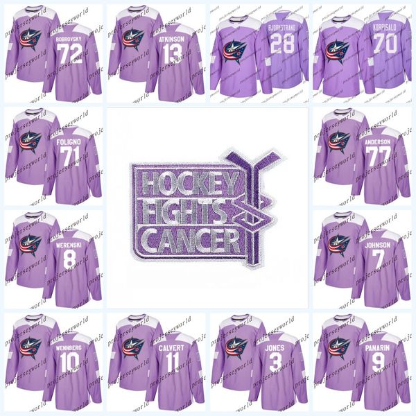 Womens 72 Sergei Bobrovsky Purple Fights Cancer Practice Columbus Blue Jackets 71 Nick Foligno 13 Cam Atkinson 3 Seth Jones Hockey Jerseys
Womens 72 Sergei Bobrovsky Purple Fights Cancer Practice Columbus Blue Jackets 71 Nick Foligno 13 Cam Atkinson 3 Seth Jones Hockey Jerseys
