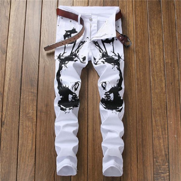 white jeans men stretch printing jeans mens designer slim fit straight jean male fashion brand printed trousers 5605#, Blue
white jeans men stretch printing jeans mens designer slim fit straight jean male fashion brand printed trousers 5605#, Blue