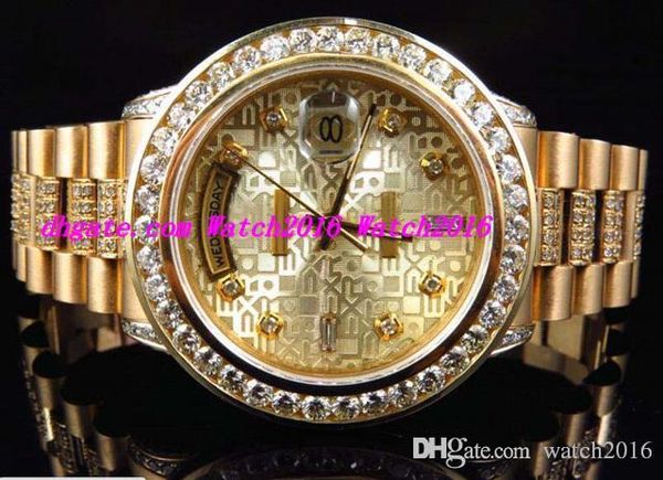 selling luxury wristwatch 18k yellow gold mens diamond bezel watch 36mm automatic men watch men's watch watches, Slivery;brown
selling luxury wristwatch 18k yellow gold mens diamond bezel watch 36mm automatic men watch men's watch watches, Slivery;brown