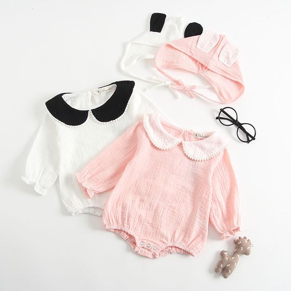 INS hot styles New baby girl kids Clothing romper solid color long Sleeve girl Romper +hat Elegant romper 0-2T 
INS hot styles New baby girl kids Clothing romper solid color long Sleeve girl Romper +hat Elegant romper 0-2T