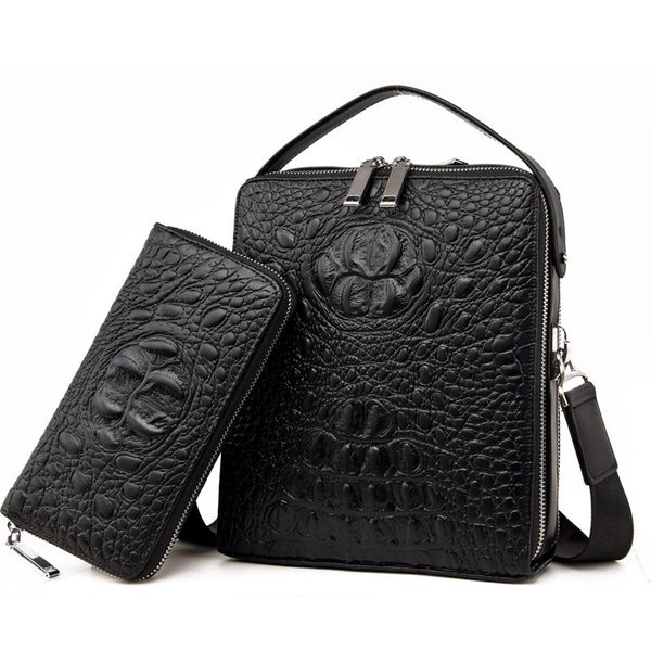 2018 new vertical leather men bag business casual alligator shoulder bag messenger odile with wallet
2018 new vertical leather men bag business casual alligator shoulder bag messenger odile with wallet