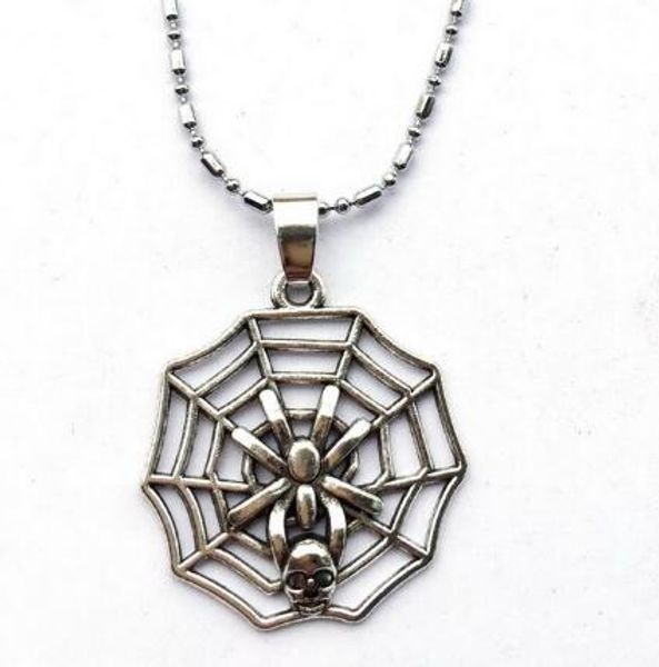10pc/lot spiderweb pendant necklace-spider with skull inside web halloween jewelry gift networking insect new arrival drop shipping, Silver
10pc/lot spiderweb pendant necklace-spider with skull inside web halloween jewelry gift networking insect new arrival drop shipping, Silver