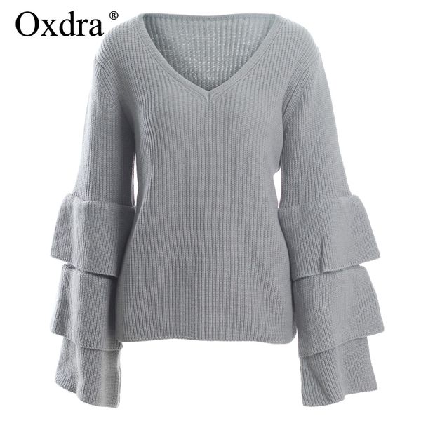 oxdra 2018 pullovers sweater loose v neck solid butterfly sleeve sweaters warm trendy knit autumn winter women's clothing, White;black
oxdra 2018 pullovers sweater loose v neck solid butterfly sleeve sweaters warm trendy knit autumn winter women's clothing, White;black