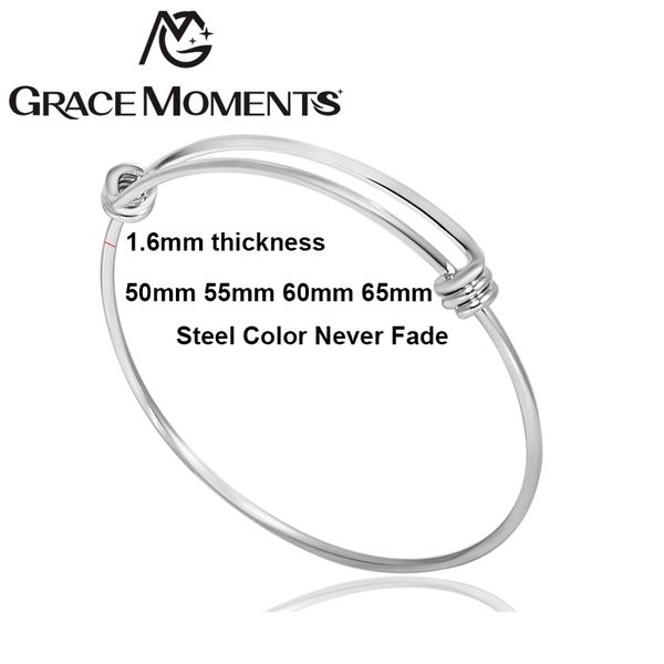 Grace moment 50mm 55mm 60mm 65mm 1 6mm thickne expandable bangle bracelet never fade tainle teel cable wri t cuff bangle
Grace moment 50mm 55mm 60mm 65mm 1 6mm thickne expandable bangle bracelet never fade tainle teel cable wri t cuff bangle