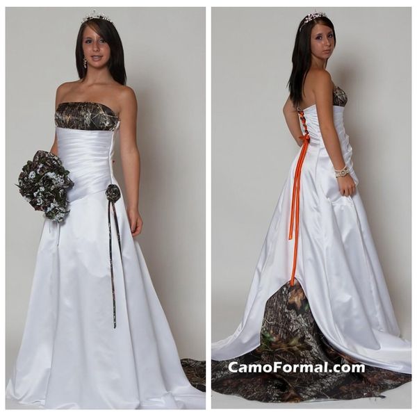 2018 satin strapless a-line camo wedding dresses pleated ruched lace up back bridal gowns women wedding wear pleated ruched, White
2018 satin strapless a-line camo wedding dresses pleated ruched lace up back bridal gowns women wedding wear pleated ruched, White