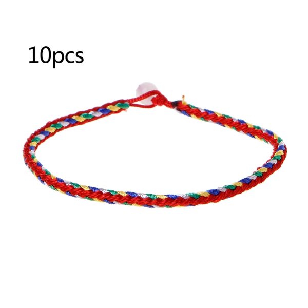 10pcs handmade braided woven friendship lovers red string bracelet lucky rope bracelet, Golden;silver
10pcs handmade braided woven friendship lovers red string bracelet lucky rope bracelet, Golden;silver