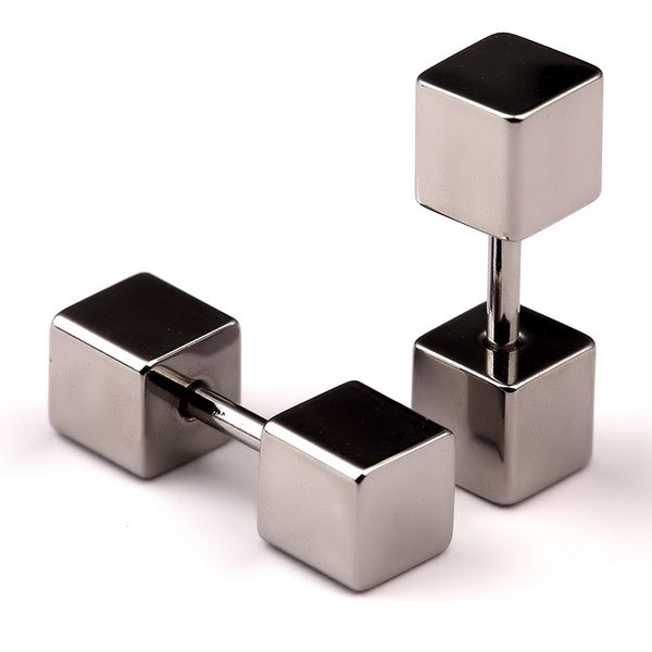 hip-hop tide man simple male and female studs square steel earrings, Golden;silver
hip-hop tide man simple male and female studs square steel earrings, Golden;silver