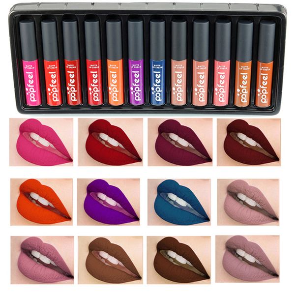 new liquid lipsticks lip gloss makeup pigment nude red brown blue velvet 12pcs popfeel brand long lasting matte lip gloss set
new liquid lipsticks lip gloss makeup pigment nude red brown blue velvet 12pcs popfeel brand long lasting matte lip gloss set