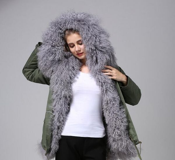 meifeng brand lavish furs jackets grey mongolia sheep fur lining army green canvas parkas thick snow coats winter women fur jackets, Black
meifeng brand lavish furs jackets grey mongolia sheep fur lining army green canvas parkas thick snow coats winter women fur jackets, Black