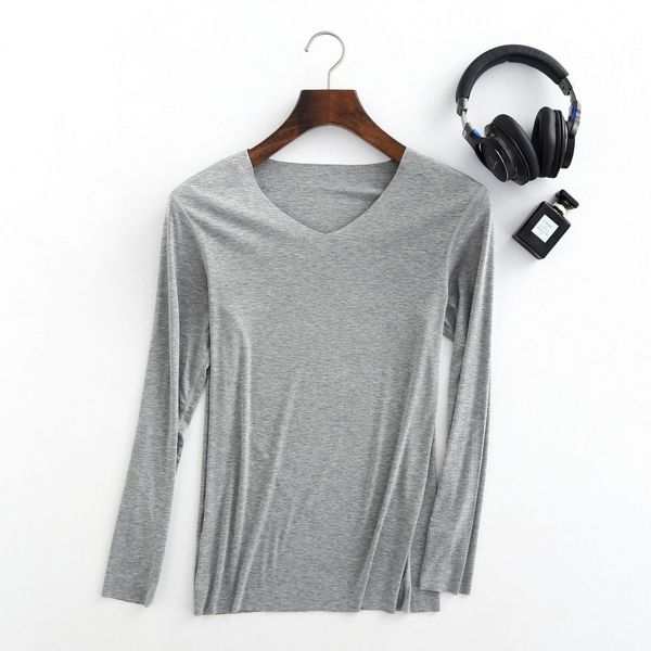 autumn and winter thin male solid v neck undershirt long sleeve plus size seamless comfortable shirt male johns, Black;brown
autumn and winter thin male solid v neck undershirt long sleeve plus size seamless comfortable shirt male johns, Black;brown