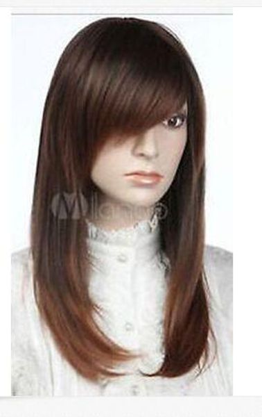 new design long brown fashion straight bangs hair wig wigs for women, Black;brown
new design long brown fashion straight bangs hair wig wigs for women, Black;brown