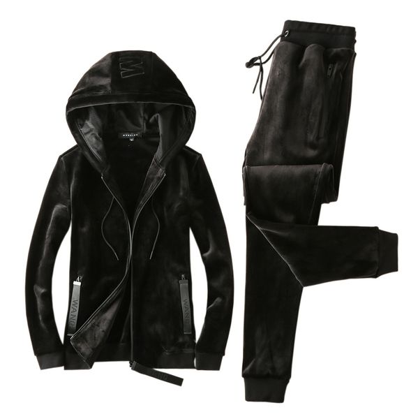 men 2018 winter pleuche running sports suit thickening plus velvet hooded large size sportswear sport suit warm running set male, Black;blue
men 2018 winter pleuche running sports suit thickening plus velvet hooded large size sportswear sport suit warm running set male, Black;blue