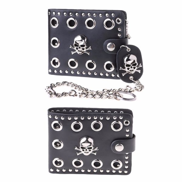 2018 men vintage leather short purses skull wallets with long key chain id card holders 48cm, Red;black
2018 men vintage leather short purses skull wallets with long key chain id card holders 48cm, Red;black