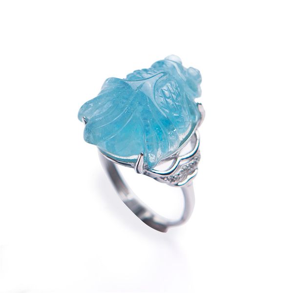 genuine blue natural aquamarine gemstone fish shape crystal party rings women female wedding adjustable size silver ring, Golden;silver
genuine blue natural aquamarine gemstone fish shape crystal party rings women female wedding adjustable size silver ring, Golden;silver