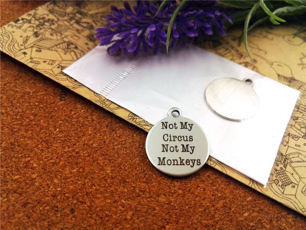 40pcs--"not my circles not my monkeys"stainless steel charms more style for choosing diy charms pendants for necklace, Bronze;silver
40pcs--"not my circles not my monkeys"stainless steel charms more style for choosing diy charms pendants for necklace, Bronze;silver