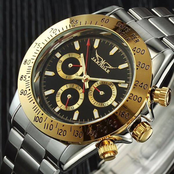 jaragar mens watches automatic mechanical watch clock auto date golden case relogio masculino d18100706, Slivery;brown
jaragar mens watches automatic mechanical watch clock auto date golden case relogio masculino d18100706, Slivery;brown