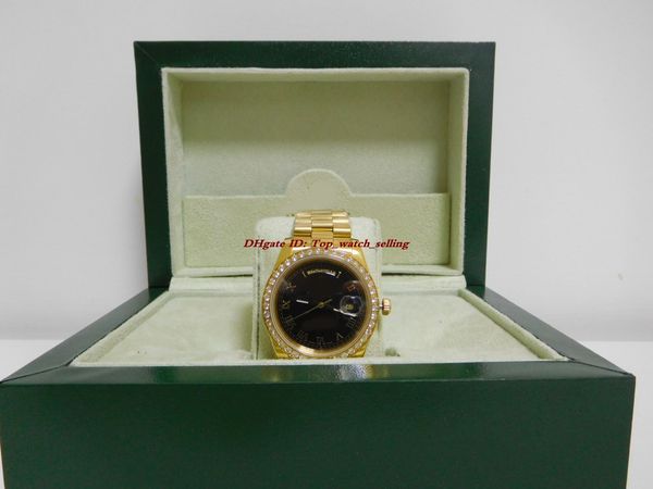 Luxury High Quality Watch 41mm Day-Date II 18k Yellow Gold Black Roman Dial 218238 Asia 2813 Movement Mechanical Automatic Mens Watches
Luxury High Quality Watch 41mm Day-Date II 18k Yellow Gold Black Roman Dial 218238 Asia 2813 Movement Mechanical Automatic Mens Watches