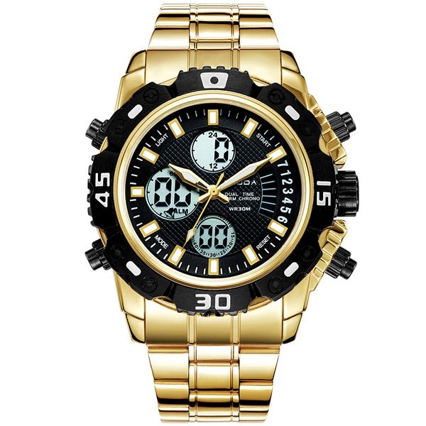 men sports luxury watches multifunction alarm chronograph waterproof gold digital quartz wristwatches clock relogio masculino, Slivery;brown
men sports luxury watches multifunction alarm chronograph waterproof gold digital quartz wristwatches clock relogio masculino, Slivery;brown