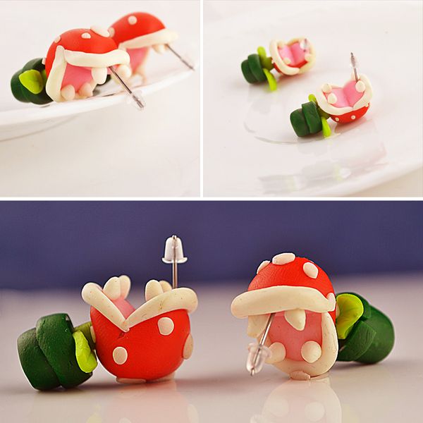 handcrafted piranha plant corpse flower men-eating flower plant polymer clay accessories earrings ear studs gift d445l, Golden;silver
handcrafted piranha plant corpse flower men-eating flower plant polymer clay accessories earrings ear studs gift d445l, Golden;silver
