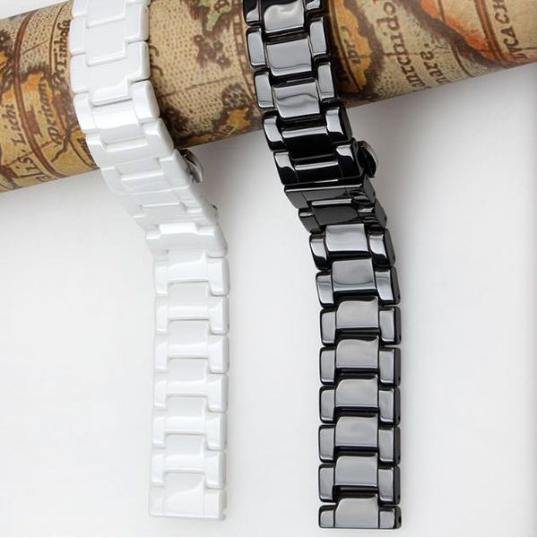 ceramic watch band for samsung gear s3 classic link bracelet butterfly buckle black white glossy smart watch belt replacement, Black;brown
ceramic watch band for samsung gear s3 classic link bracelet butterfly buckle black white glossy smart watch belt replacement, Black;brown