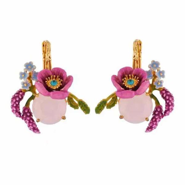 2018 amybaby designer handmade enamel glaze pink flower lavender necklace no piercing drop earring adjustable ring jewelry, Silver
2018 amybaby designer handmade enamel glaze pink flower lavender necklace no piercing drop earring adjustable ring jewelry, Silver