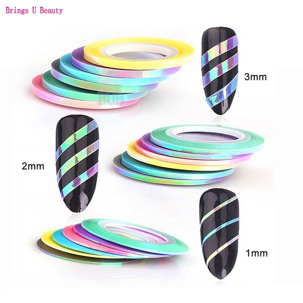 6 roll/lot 3d nail art decoration mermaid candy color nail striping tape line stickers self-adhesive decals diy glitter nails, Black
6 roll/lot 3d nail art decoration mermaid candy color nail striping tape line stickers self-adhesive decals diy glitter nails, Black