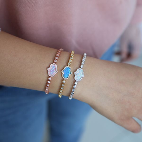 2019 fashion chram bracelet good luck hamsa hand cz tennis bangle jewelry opal turkey fatima hand 3 colors adjustable pulseras, Golden;silver
2019 fashion chram bracelet good luck hamsa hand cz tennis bangle jewelry opal turkey fatima hand 3 colors adjustable pulseras, Golden;silver