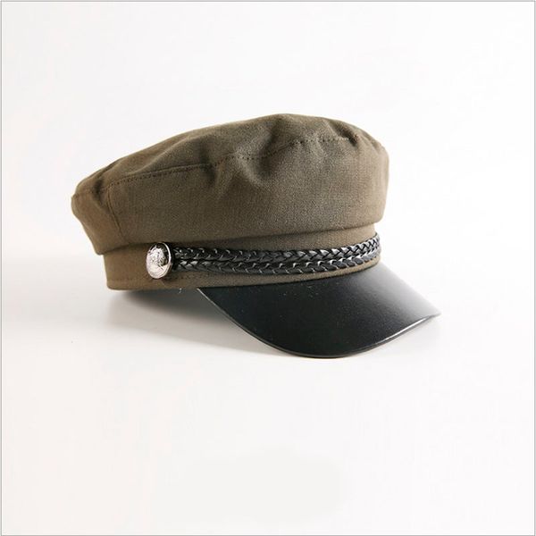 2018 female hat spring cotton navy hat fashion black leather fixed silver buckle winter warm berets, Blue;gray
2018 female hat spring cotton navy hat fashion black leather fixed silver buckle winter warm berets, Blue;gray