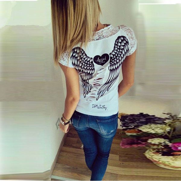 2017 new spring summer t-shirts women unique angel wings back printing short sleeve loose tshirt ladies lager size t shirt women, White
2017 new spring summer t-shirts women unique angel wings back printing short sleeve loose tshirt ladies lager size t shirt women, White