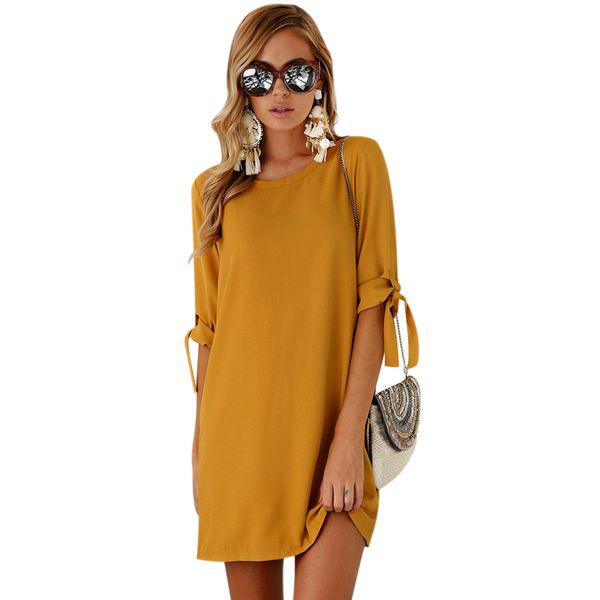 summer crew neck chiffon dress women lace up half sleeve loose mini dress casual ladies solid color dresses boho vestidos, White;black
summer crew neck chiffon dress women lace up half sleeve loose mini dress casual ladies solid color dresses boho vestidos, White;black