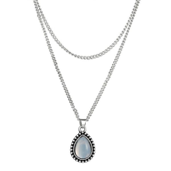 classic double layer statement opal water droplets choker necklaces & pendants for women birthday beach holiday party jewelry accessories, Silver
classic double layer statement opal water droplets choker necklaces & pendants for women birthday beach holiday party jewelry accessories, Silver
