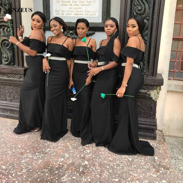 south african black mermaid bridesmaid dresses nigeria spaghetti straps cowl long country wedding guest dresses with beaded sash plus size, White;pink
south african black mermaid bridesmaid dresses nigeria spaghetti straps cowl long country wedding guest dresses with beaded sash plus size, White;pink