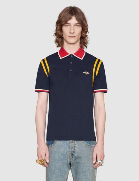 2018 foreign trade burst lapel short-sleeved male beads cotton bees stitching red T-shirt free shipping free shipping
2018 foreign trade burst lapel short-sleeved male beads cotton bees stitching red T-shirt free shipping free shipping