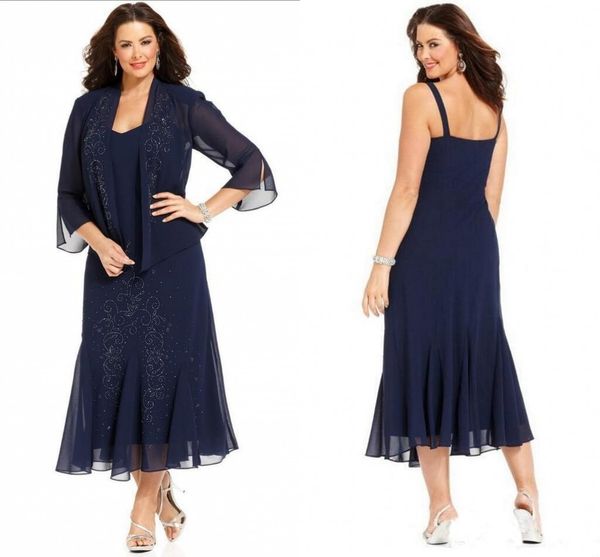 new navy blue plus size mother of the bride dresses with jacket 3/4 sleeves chiffon mother dresses formal evening gowns, Black;red
new navy blue plus size mother of the bride dresses with jacket 3/4 sleeves chiffon mother dresses formal evening gowns, Black;red