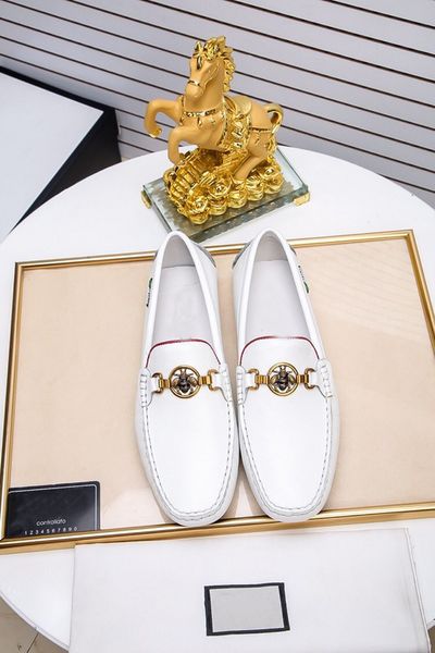 original box new mens loafers bee slip-on metal buckle genuine leather casual leisure drive embroidery shoes size 38-44, Black
original box new mens loafers bee slip-on metal buckle genuine leather casual leisure drive embroidery shoes size 38-44, Black
