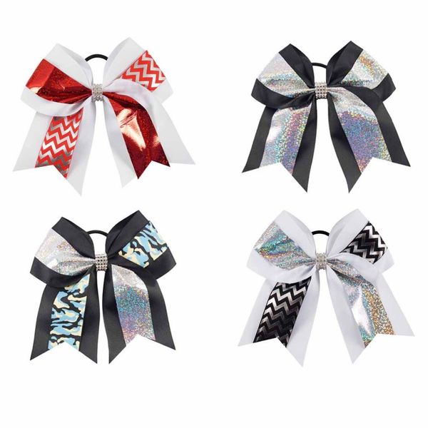4 pcs 7 inch large cheer bow with elastic hair ties cheerleading hair bow dance cheer with rhinestone for girls, Slivery;white
4 pcs 7 inch large cheer bow with elastic hair ties cheerleading hair bow dance cheer with rhinestone for girls, Slivery;white