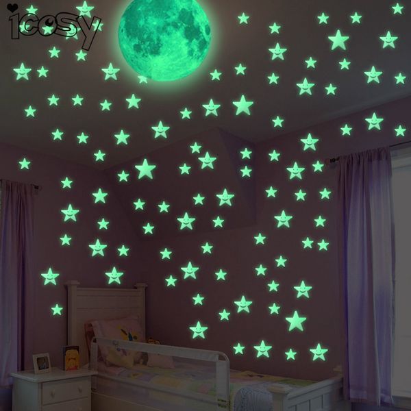 107pcs 3d stars & moon glow in dark luminous fluorescent plastic wall sticker home decor decal wallpaper drop shipping
107pcs 3d stars & moon glow in dark luminous fluorescent plastic wall sticker home decor decal wallpaper drop shipping