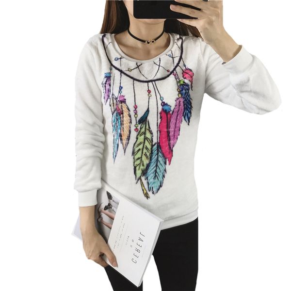new fashion autumn winter fleece women feather carton cute sweatshirts pullover white print t shirt
new fashion autumn winter fleece women feather carton cute sweatshirts pullover white print t shirt