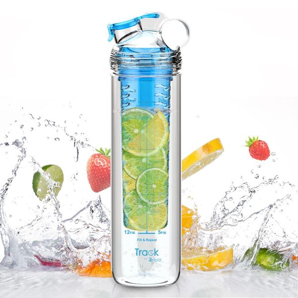 800ml tritan sport water fruit infuser bottle, full length infusion rod and time marker for measuring your h2o intake, bpa free
800ml tritan sport water fruit infuser bottle, full length infusion rod and time marker for measuring your h2o intake, bpa free