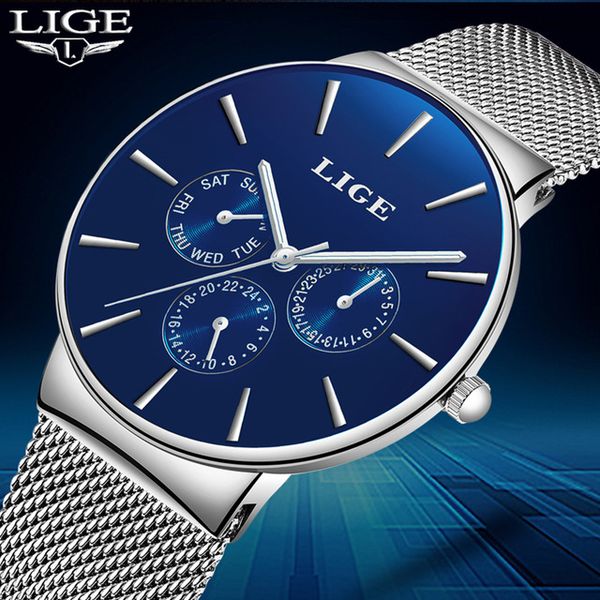 mens watches lige waterproof ultra thin date clock male full steel casual quartz watch men sports wrist watch, Slivery;brown
mens watches lige waterproof ultra thin date clock male full steel casual quartz watch men sports wrist watch, Slivery;brown
