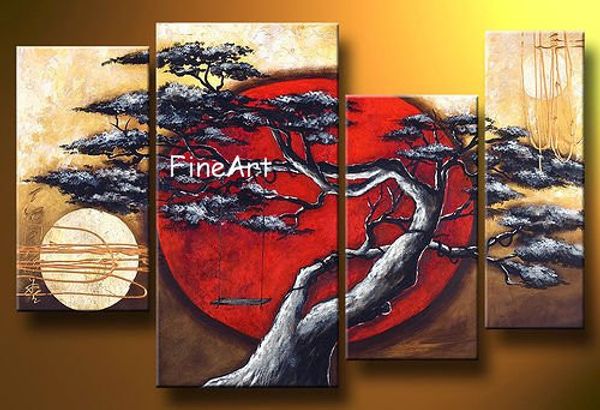 hand-painted 4 panel wall art modern canvas sunset tree landscape painting hanging on wall home decorative painting
hand-painted 4 panel wall art modern canvas sunset tree landscape painting hanging on wall home decorative painting