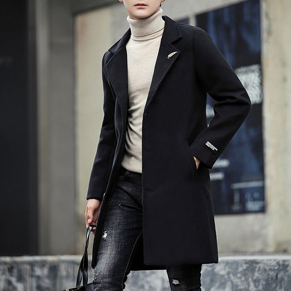 men's autumn winter long coats 2018 male trench coat cardigan men with leaf brooch manteau long homme asian size tr03, Tan;black
men's autumn winter long coats 2018 male trench coat cardigan men with leaf brooch manteau long homme asian size tr03, Tan;black